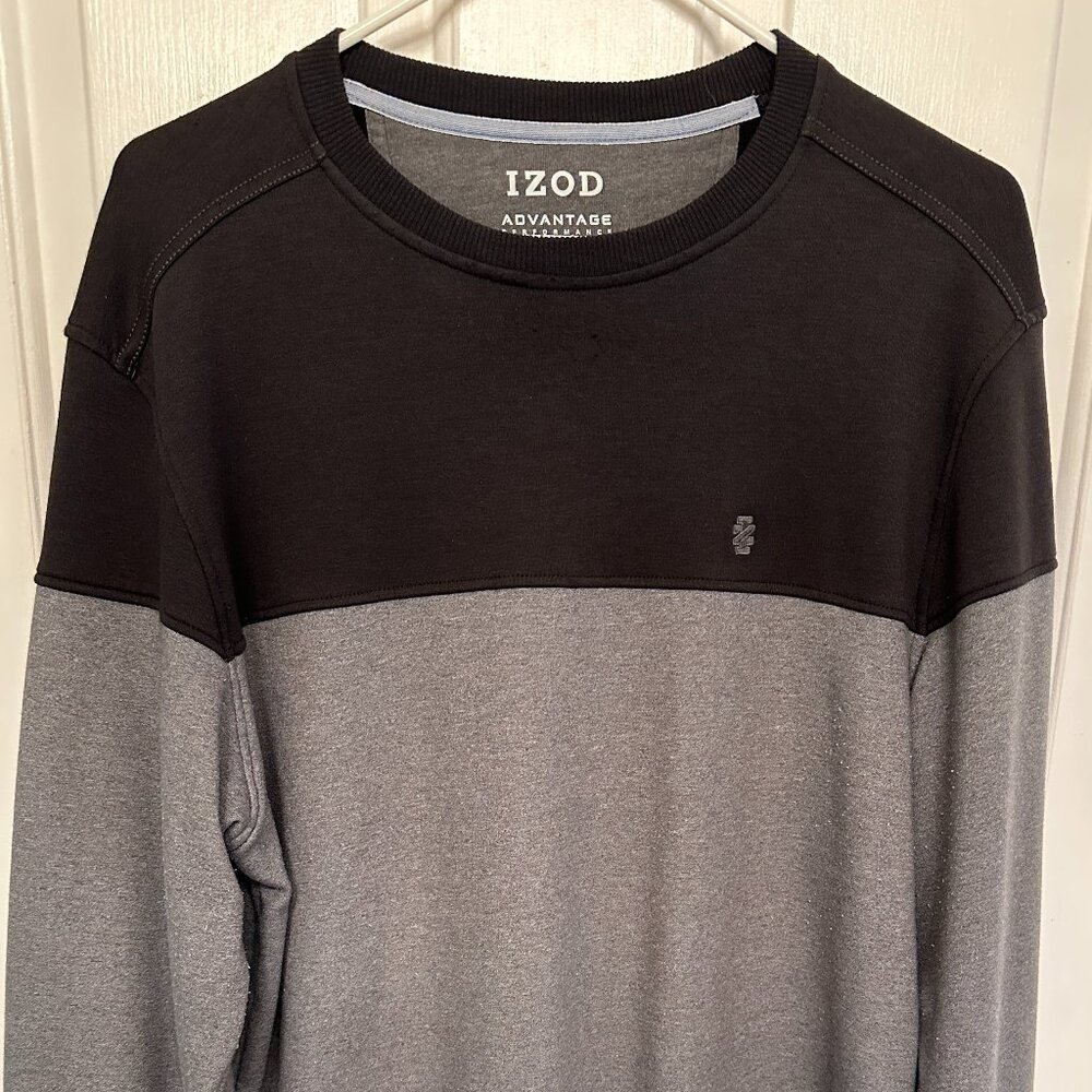 IZOD Advantage Performance Stretch Sweatshirt Medium Black/Gray